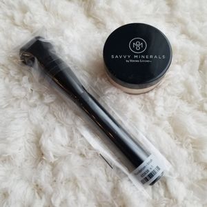 Savvy Minerals Warm No.1 Foundation Powder + brush